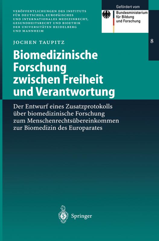 Cover-Bild Biomedizinische Forschung zwischen Freiheit und Verantwortung