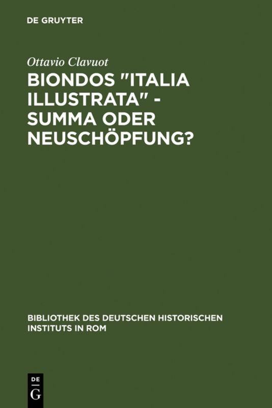 Cover-Bild Biondos "Italia illustrata" - Summa oder Neuschöpfung?