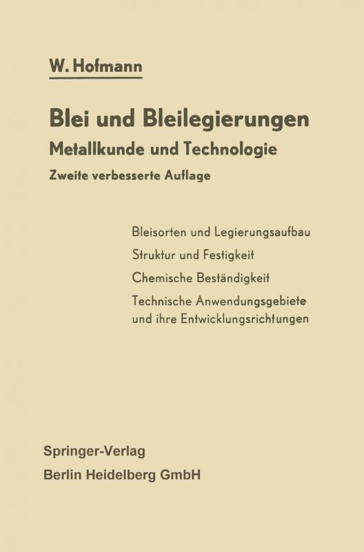 Cover-Bild Blei und Bleilegierungen