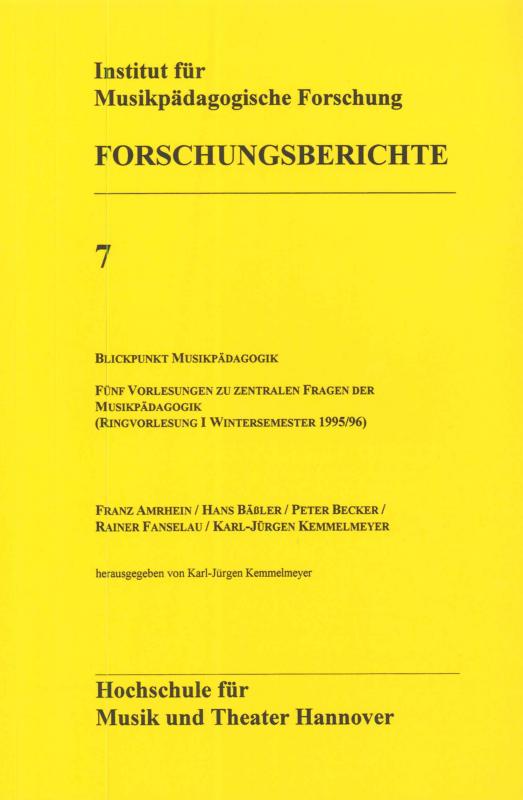 Cover-Bild Blickpunkt Musikpädagogik