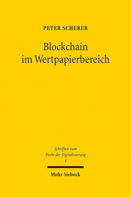 Cover-Bild Blockchain im Wertpapierbereich