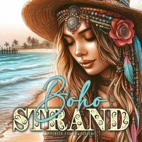 Cover-Bild Boho Beach Malbuch für Erwachsene