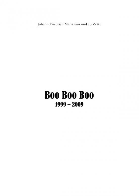 Cover-Bild Boo Boo Boo 1999 - 2009