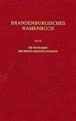 Cover-Bild Brandenburgisches Namenbuch. Teil 12