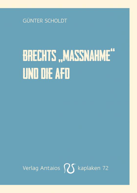 Cover-Bild Brechtes »Die Maßnahme« und die AfD