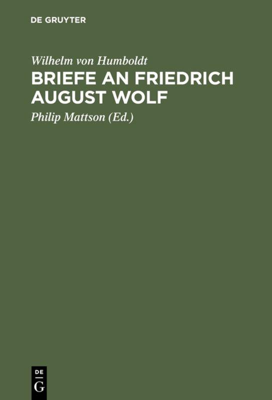 Cover-Bild Briefe an Friedrich August Wolf