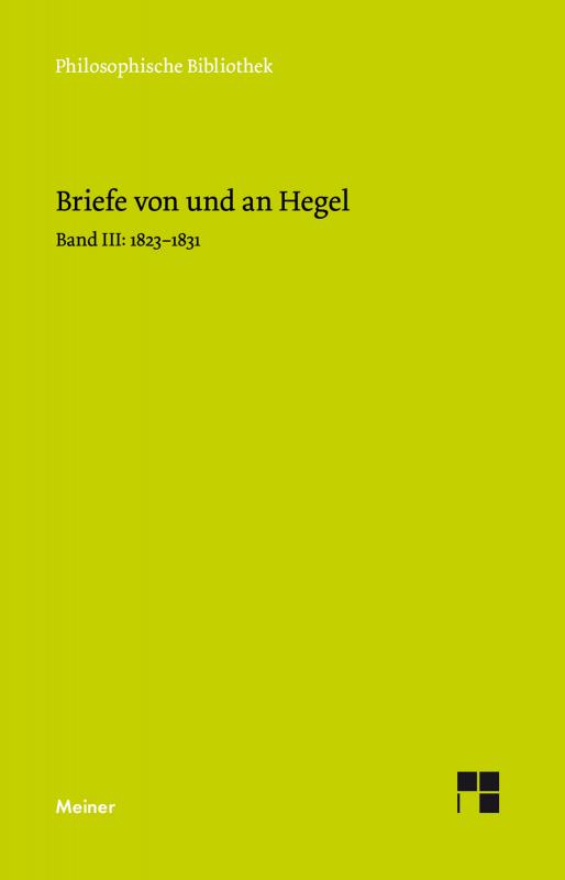 Cover-Bild Briefe von und an Hegel. Band 3