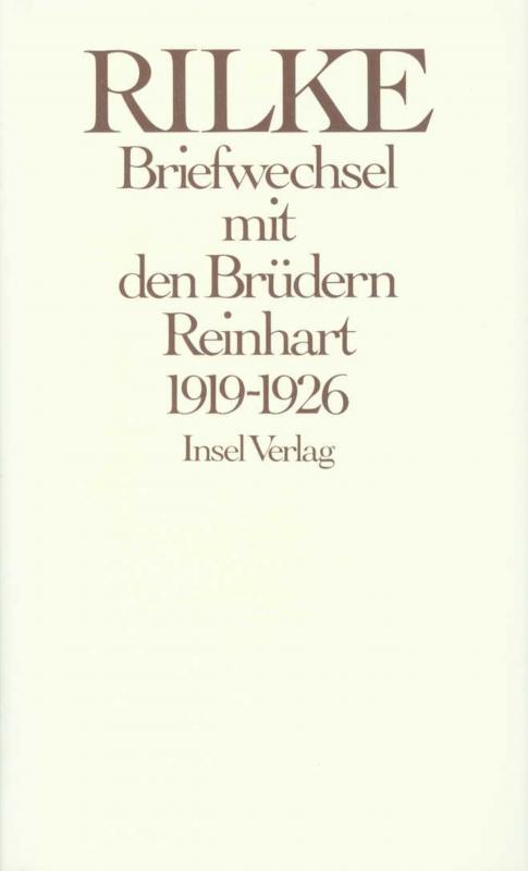 Cover-Bild Briefwechsel mit den Brüdern Reinhart 1919 – 1926