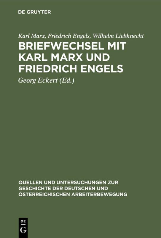 Cover-Bild Briefwechsel mit Karl Marx und Friedrich Engels
