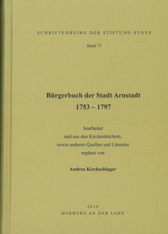 Cover-Bild Bürgerbuch der Stadt Arnstadt 1753 - 1797