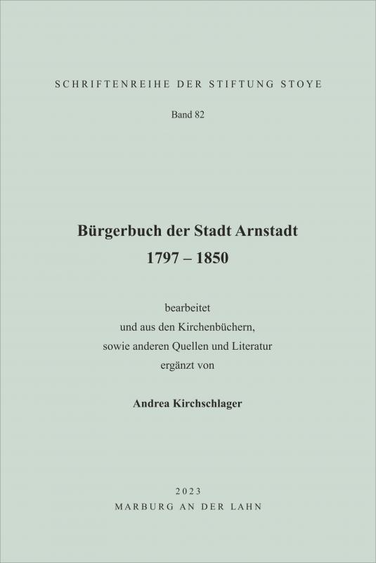 Cover-Bild Bürgerbuch der Stadt Arnstadt 1797 – 1850