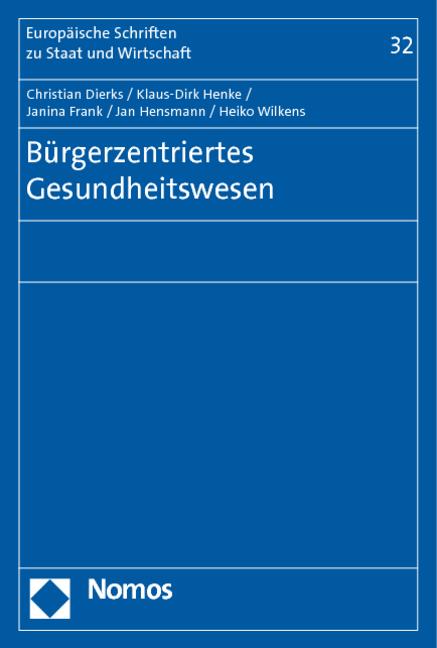 Cover-Bild Bürgerzentriertes Gesundheitswesen