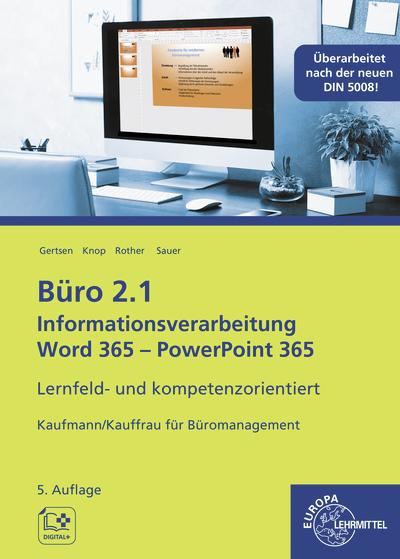 Cover-Bild Büro 2.1, Informationsverarbeitung Word 365 - PowerPoint 365