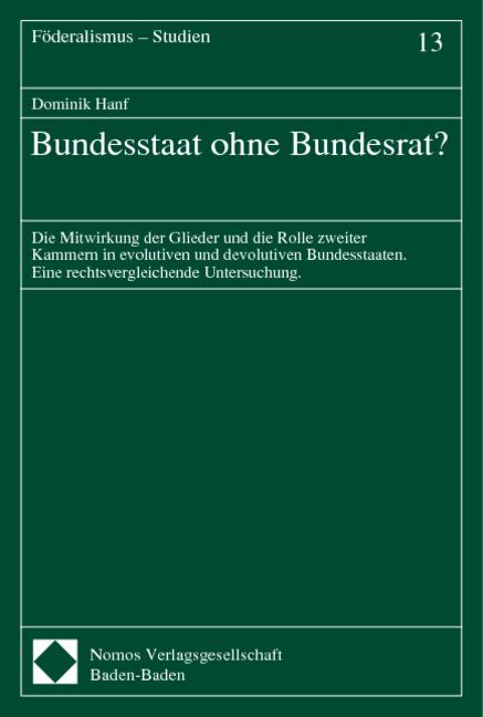 Cover-Bild Bundesstaat ohne Bundesrat?