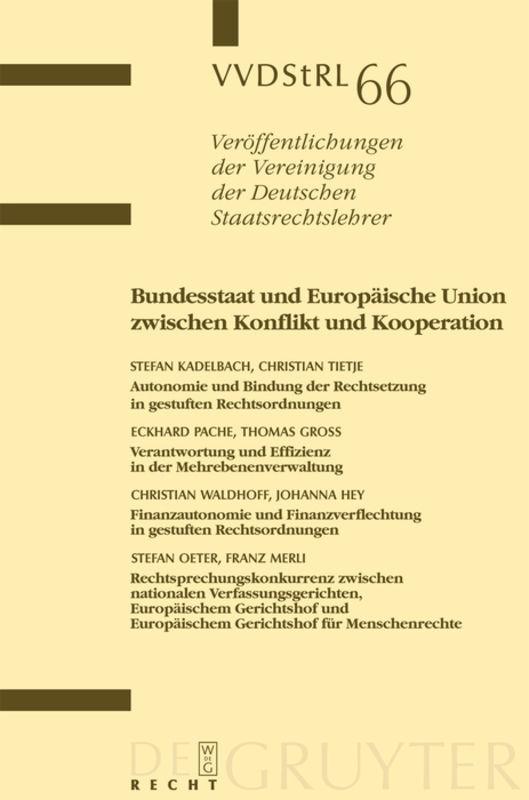 Cover-Bild Bundesstaat und Europäische Union zwischen Konflikt und Kooperation