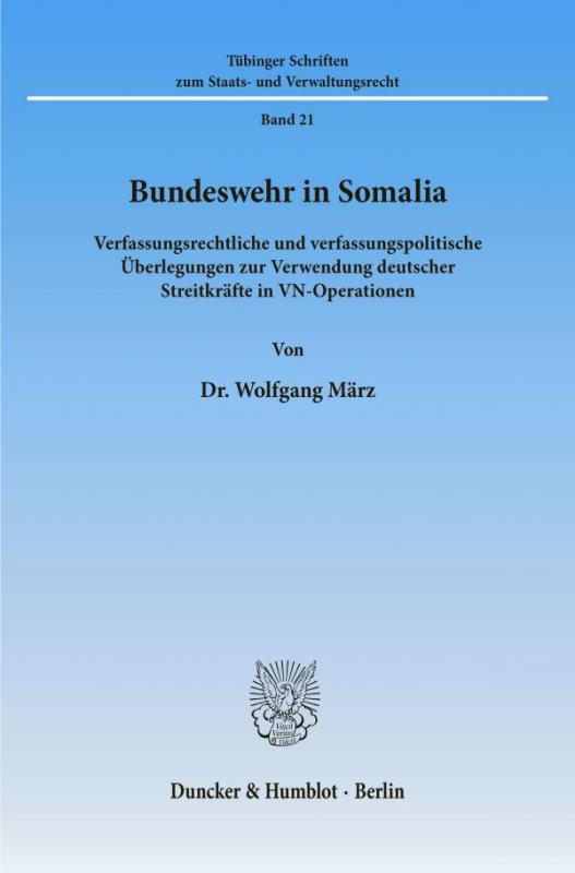 Cover-Bild Bundeswehr in Somalia.
