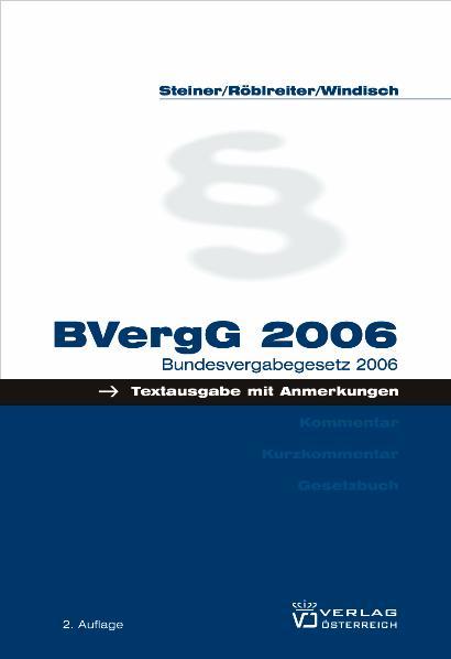 Cover-Bild BVergG 2006