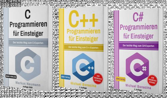 Cover-Bild C Programmieren für Einsteiger + C++ Programmieren für Einsteiger + C# Programmieren für Einsteiger