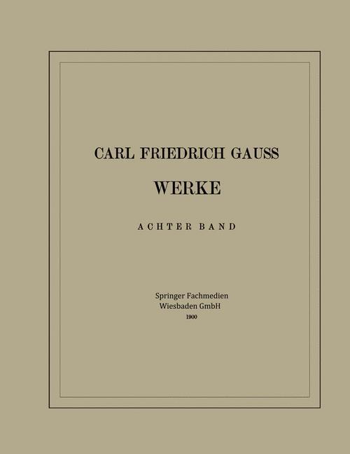 Cover-Bild Carl Friedrich Gauss Werke