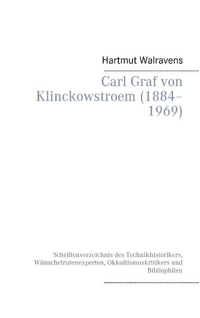 Cover-Bild Carl Graf von Klinckowstroem (1884–1969)