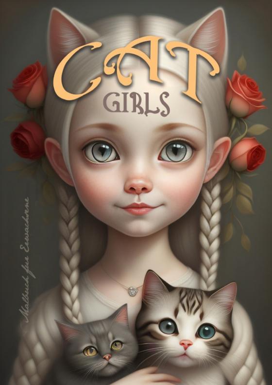 Cover-Bild Cat Girls Malbuch für Erwachsene