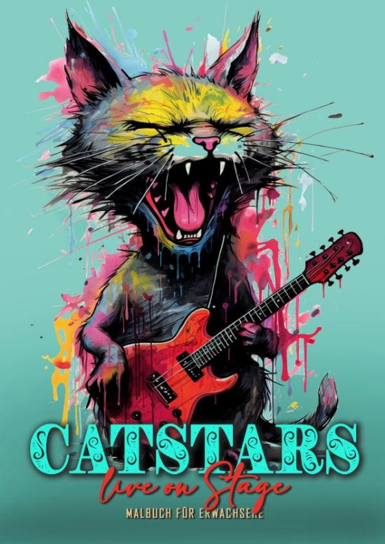 Cover-Bild Catstars live on Stage Malbuch für Erwachsene