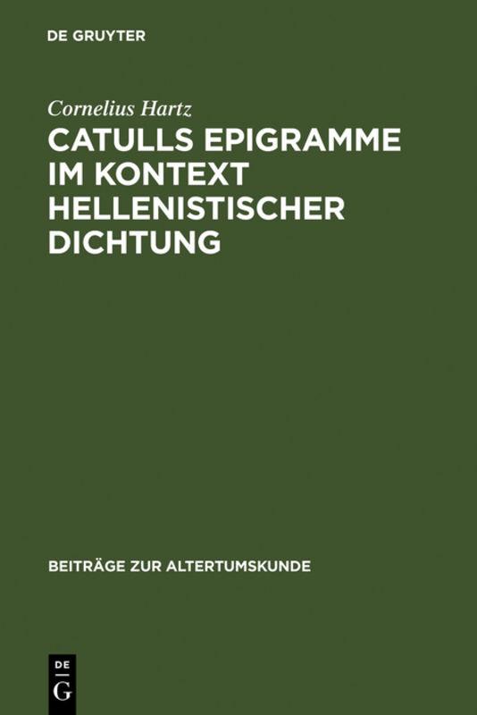 Cover-Bild Catulls Epigramme im Kontext hellenistischer Dichtung