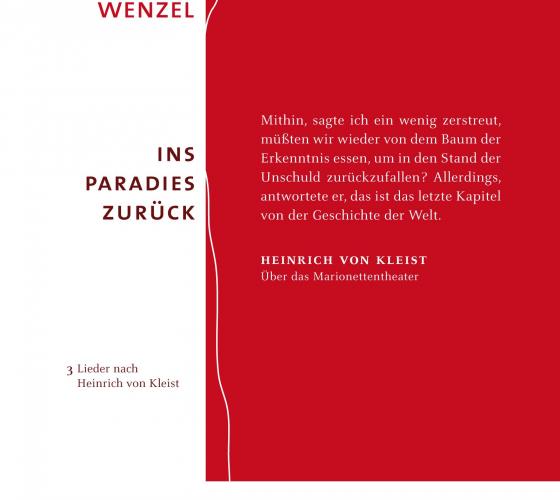 Cover-Bild CD Wenzel "Ins Paradies zurück"
