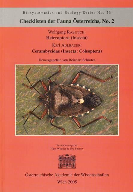 Cover-Bild Checklisten der Fauna Österreichs, Nr. 2 - Heteroptera (Insecta) Cerambycidae (Insecta: Coleoptera)