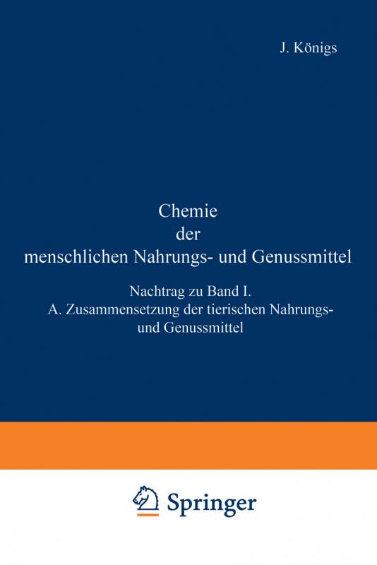 Cover-Bild Chemie der menschlichen Nahrungs- und Genussmittel