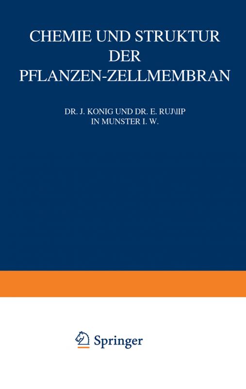 Cover-Bild Chemie und Struktur der Pflanzen-Zellmembran