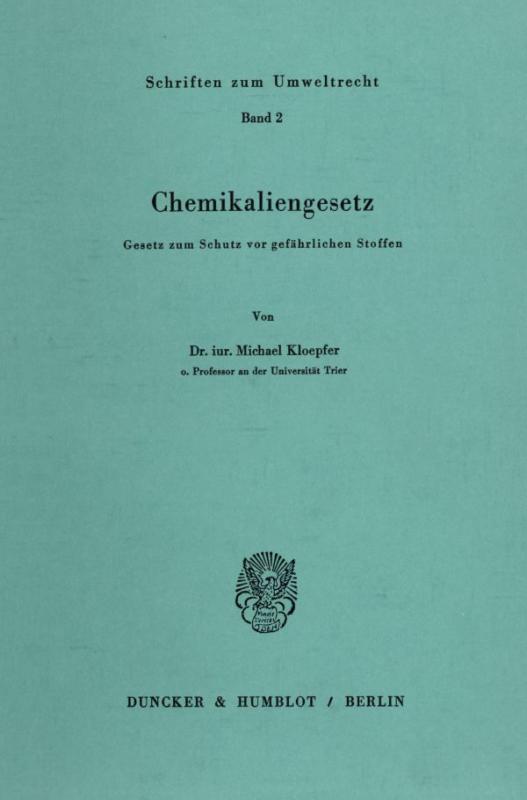 Cover-Bild Chemikaliengesetz.