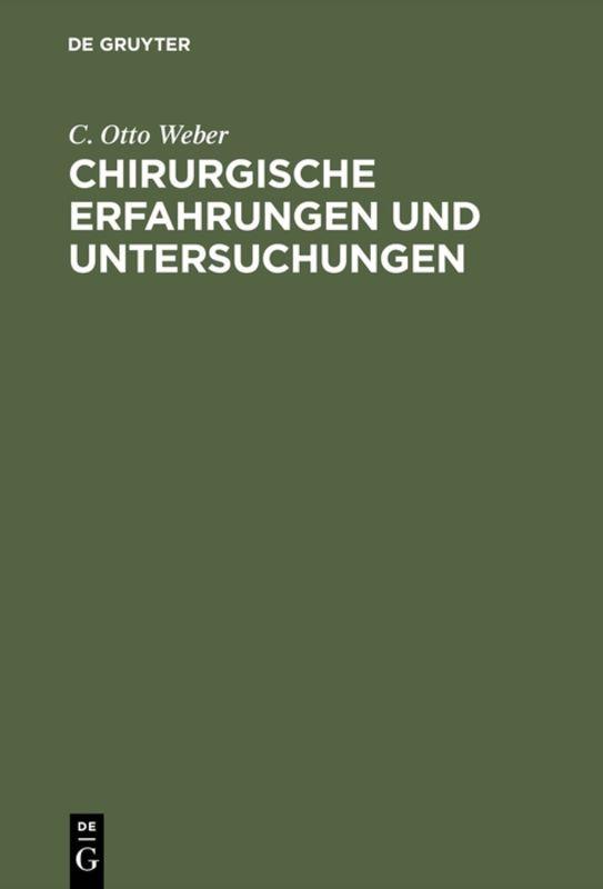 Cover-Bild Chirurgische Erfahrungen und Untersuchungen