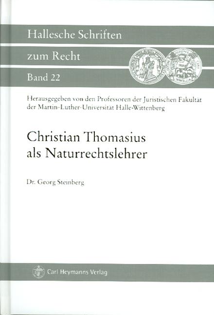 Cover-Bild Christian Thomasius als Naturrechtslehrer