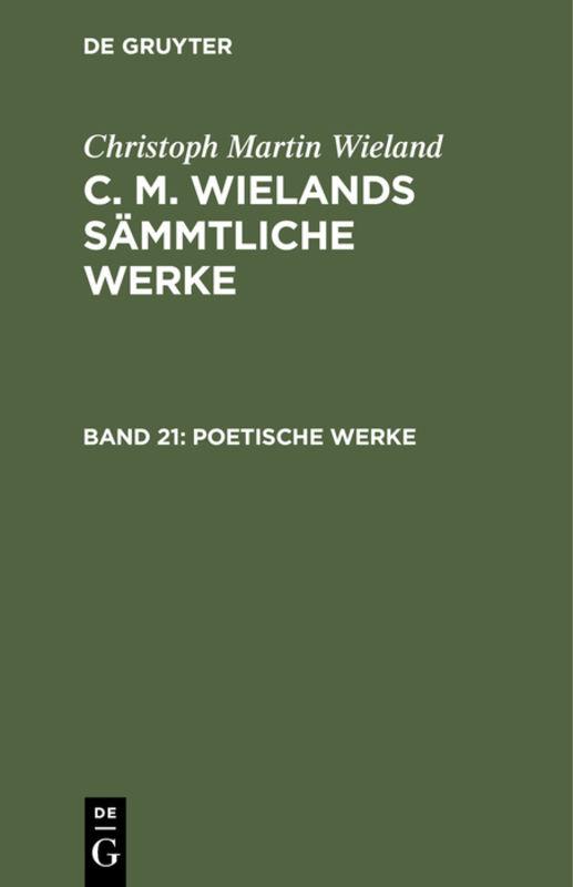 Cover-Bild Christoph Martin Wieland: C. M. Wielands Sämmtliche Werke / Poetische Werke. Aristipp, I