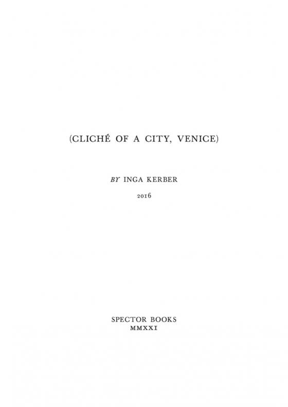 Cover-Bild (Cliché of a City, Venice)
