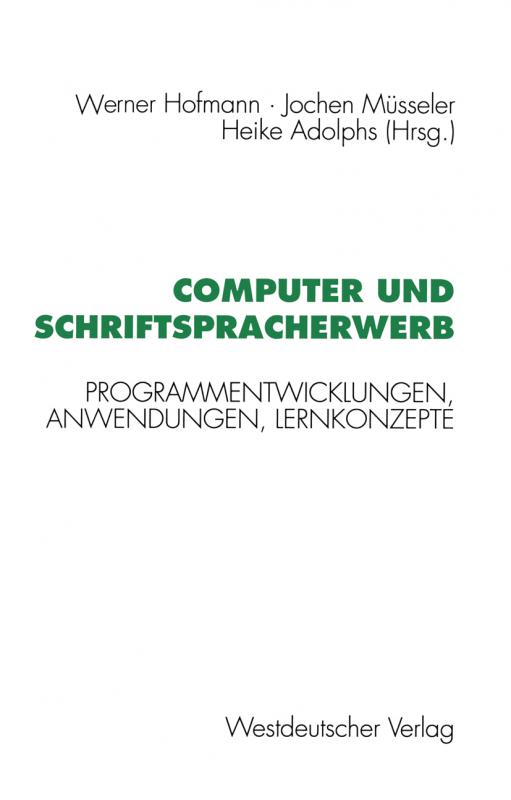 Cover-Bild Computer und Schriftspracherwerb