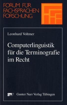 Cover-Bild Computerlinguistik für die Terminografie im Recht
