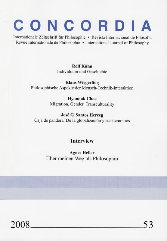 Cover-Bild Concordia - Internationale Zeitschrift für Philosophie Heft 53