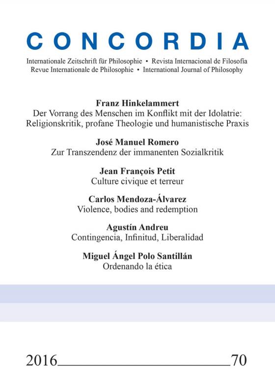Cover-Bild Concordia - Internationale Zeitschrift für Philosophie Heft 70