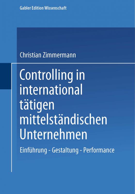 Cover-Bild Controlling in international tätigen mittelständischen Unternehmen