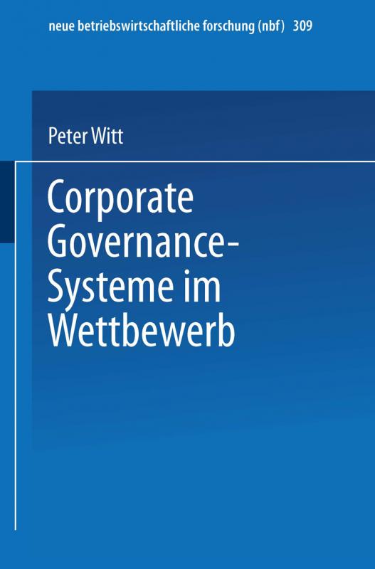 Cover-Bild Corporate Governance-Systeme im Wettbewerb