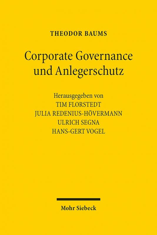 Cover-Bild Corporate Governance und Anlegerschutz