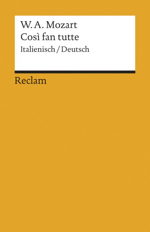 Cover-Bild Cosi fan tutte. Textbuch. Italienisch/Deutsch