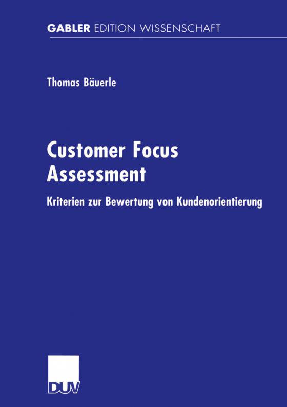 Cover-Bild Customer Focus Assessment