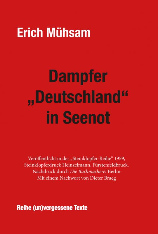 Cover-Bild Dampfer "Deutschland" in Seenot