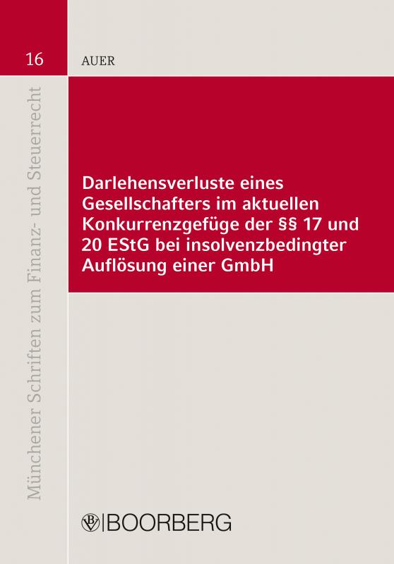 Cover-Bild Darlehensverluste eines Gesellschafters im aktuellen Konkurrenzgefüge der §§ 17 und 20 EStG bei insolvenzbedingter Auflösung einer GmbH