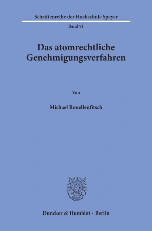 Cover-Bild Das atomrechtliche Genehmigungsverfahren.