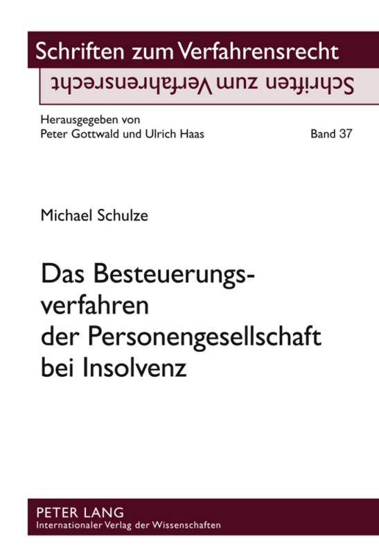 Cover-Bild Das Besteuerungsverfahren der Personengesellschaft bei Insolvenz