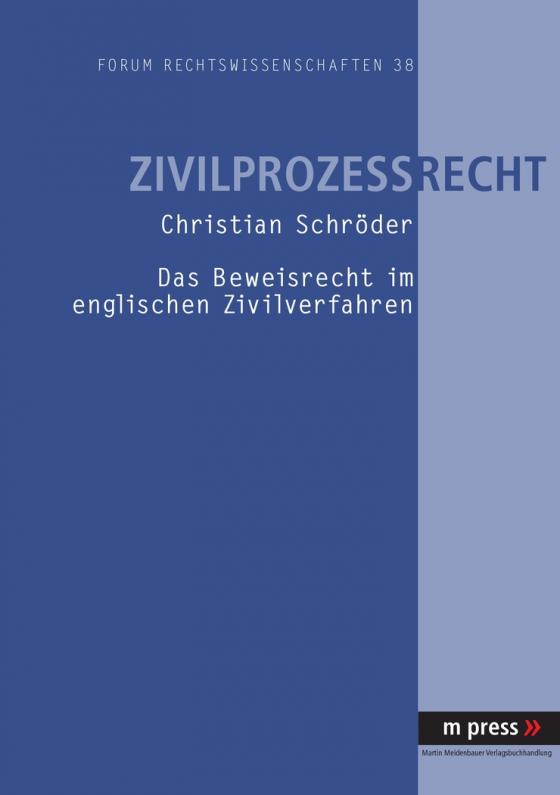 Cover-Bild Das Beweisrecht im englischen Zivilverfahren